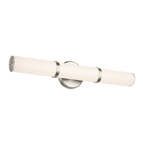 Kichler Rosh 24.25 Inch Bath Bar Medium LED with White Glass in Black Model: 55188BKLED