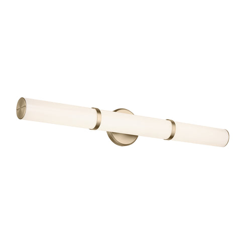 Kichler Rosh 32 Inch Bath Bar Large LED with White Glass in Black Model: 55189BKLED