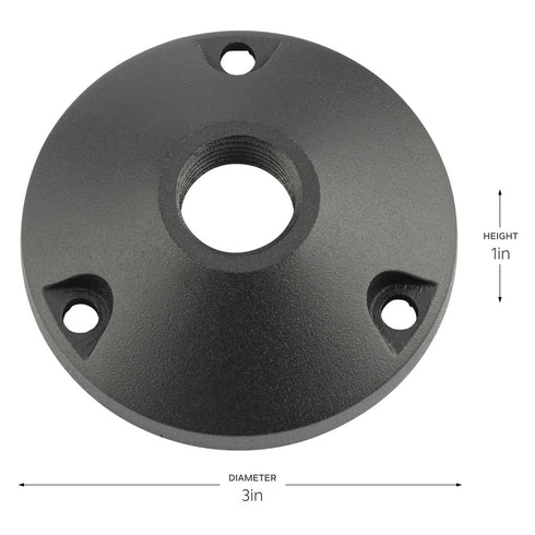 Kichler Round Mounting Base in Black Brass Finish Model: 15493BKB