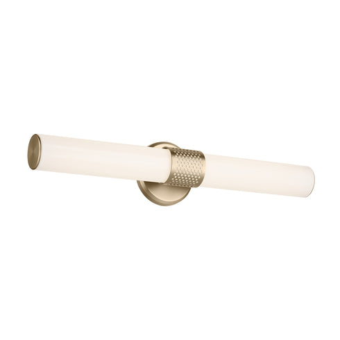 Kichler Sashi 24.25 Inch Bath Bar Medium LED with White Glass in Black Model: 55192BKLED