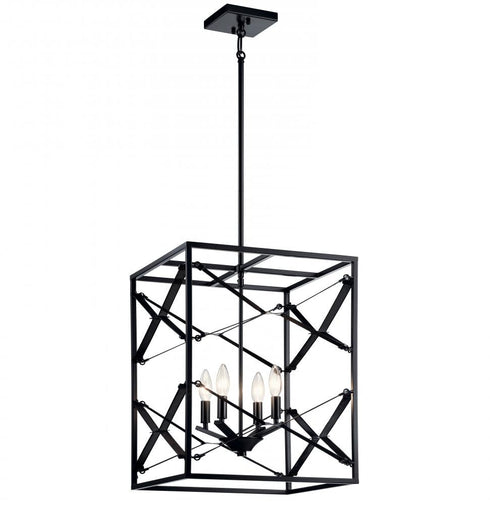 Kichler Sevan 4 Light Foyer Pendant Model: 52141BK