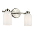 Kichler Shae 15 Inch 2 Light Vanity Light with White Opal Glass in Black Model: 55201BK
