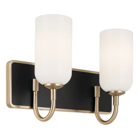 Kichler Solia 14.25 Inch 2 Light Vanity With Opal Model: 55162PN