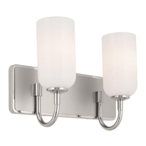 Kichler Solia Bath 2 Light in Brushed Nickel Finish Model: 55162NI
