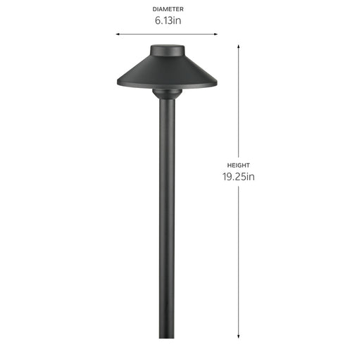 Kichler Stepped Dome Path in Black Brass Finish Model: 15505BKB