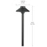 Kichler Stepped Dome Path in Black Brass Finish Model: 15505BKB