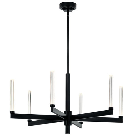 Kichler Sycara Chandelier 6 Light in Black Finish Model: 52667BK