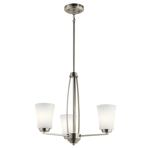 Kichler Tao Chandelier 3 Light in Brushed Nickel Finish Model: 44050NI