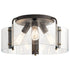 Kichler Thoreau 3 Light Semi Flush Model: 42955BK