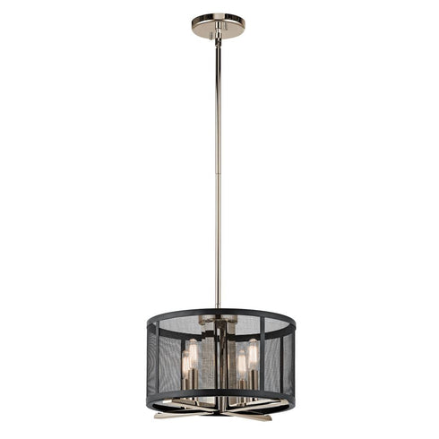 Kichler Titus 4 Light Pendant Semi Flush Model: 43713PN