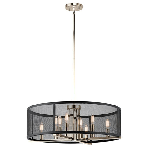 Kichler Titus Chandelie Pendant 8 Light in Polished Nickel Finish Model: 43715PN