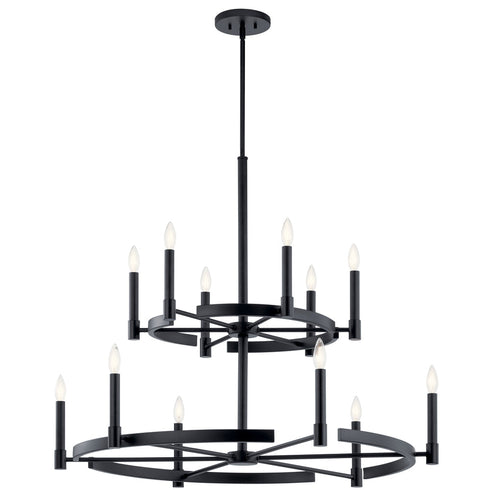 Kichler Tolani™ 12 Light Chandelier Black Model: 52428BK