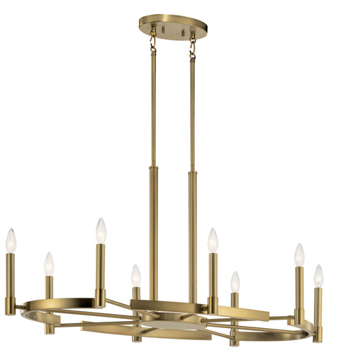 Kichler Tolani™ 8 Light Oval Chandelier Brushed Model: 52429BNB