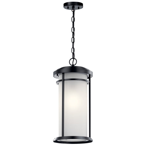 Kichler Toman 1 Light Outdoor Pendant Model: 49689BK