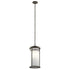 Kichler Toman 1 Light Outdoor Pendant Model: 49689BK