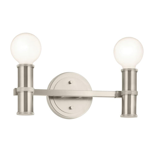 Kichler Torche Bath 2 Light in Brushed Nickel Finish Model: 55158NI