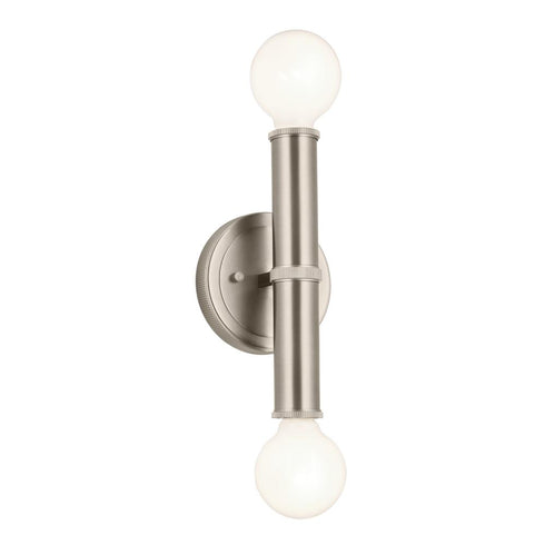Kichler Torche Wall Sconce 2 Light in Brushed Nickel Finish Model: 55159NI