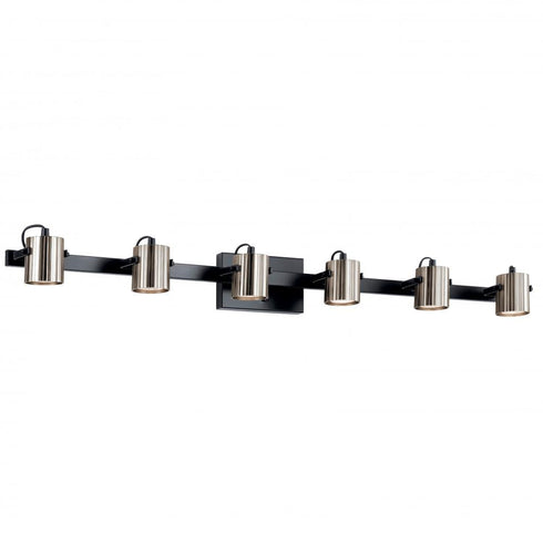 Kichler Trabek 6 Light Rail Light Model: 52134BK