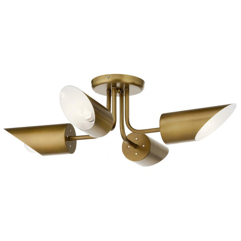 Kichler Trentino 4 Light Semi Flush Model: 52164BK