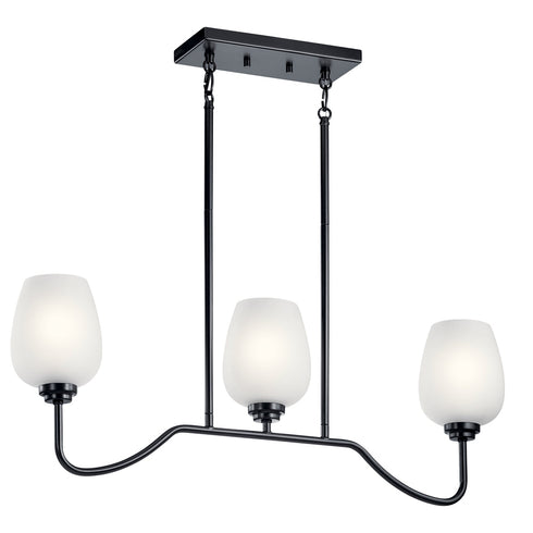 Kichler Valserrano 3 Light Linear Chandelier Model: 44379BK