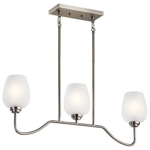 Kichler Valserrano 3 Light Linear Chandelier Model: 44379BK