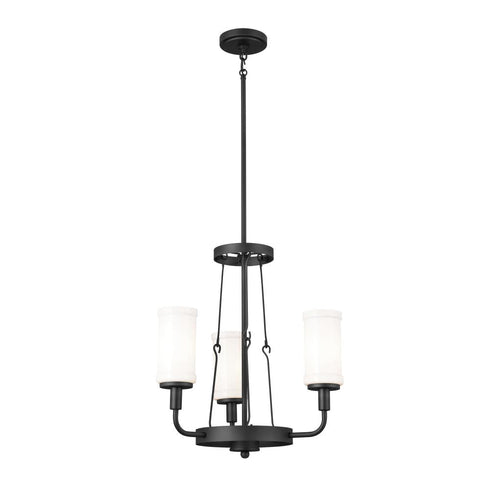Kichler Vetivene 20 Inch 3 Light Chandelier Textured Model: 52450BKT