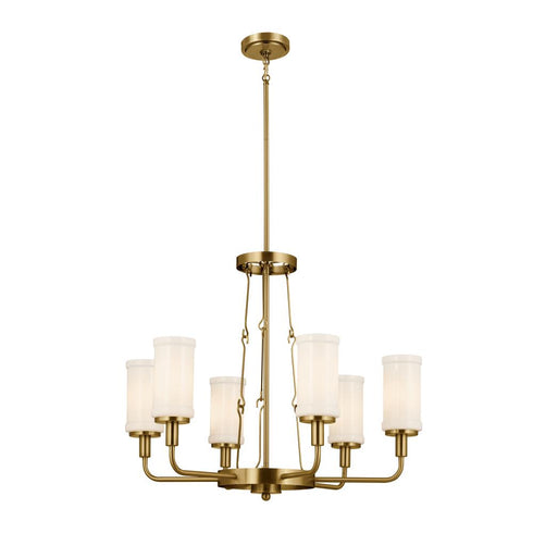Kichler Vetivene 29 Inch 6 Light Chandelier Natural Model: 52451NBR