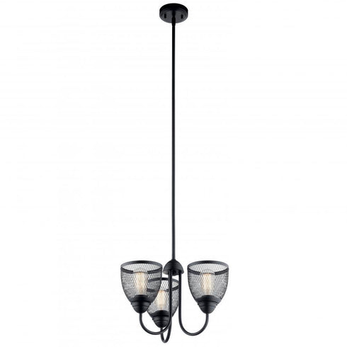 Kichler Voclain 3 Light Chandelie Semi Flush Model: 52268NI