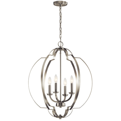 Kichler Voleta 4 Light Large Foyer Pendant Model: 42138BK