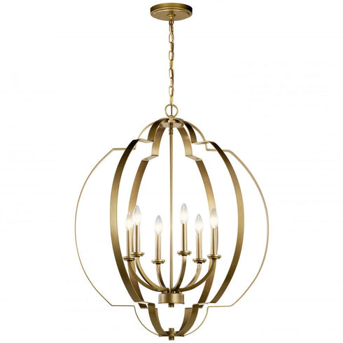 Kichler Voleta 6 Light Foyer Chandelier Model: 42139BK