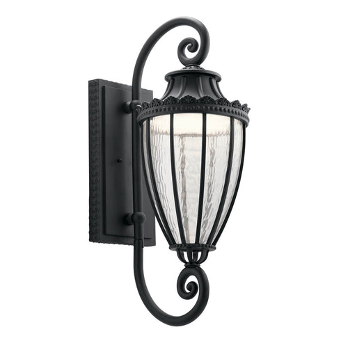 Kichler Wakefield 1 Light LED Outdoor Wall Model: 49753BKTLED