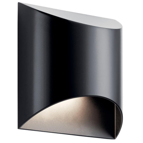 Kichler Wesley 1 Light LED Outdoor Wall Model: 49278BKLED