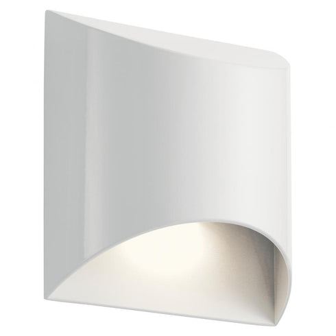 Kichler Wesley 1 Light LED Outdoor Wall Model: 49278BKLED