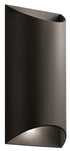 Kichler Wesley 2 Light LED Outdoor Wall Model: 49279AZTLED