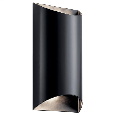 Kichler Wesley 2 Light LED Outdoor Wall Model: 49279BKLED