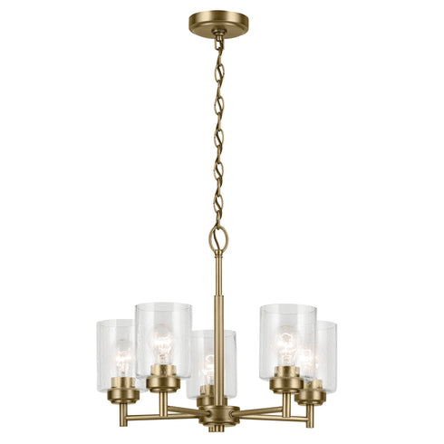 Kichler Winslow Chandelier 5 Light in Natural Brass Finish Model: 44030NBR
