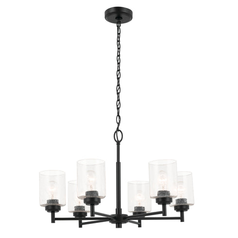 Kichler Winslow Chandelier 6 Light in Black Finish Model: 52616BK