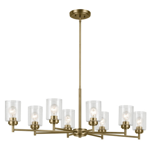 Kichler Winslow Chandelier 8 Light in Natural Brass Finish Model: 44035NBR