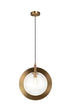 Matteo Lighting Astro in Aged Gold Brass Pendant Model: C80711AGCL