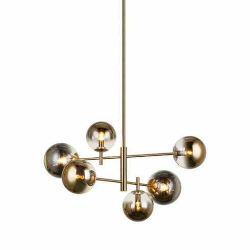 Matteo Lighting Averley 6 Light Chandelier in Black Model: C70706BKSM