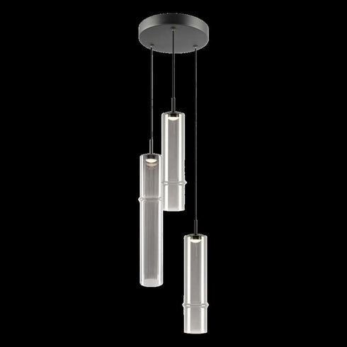Matteo Lighting Bambu in Aged Gold Brass Pendant Model: C30603AGAM