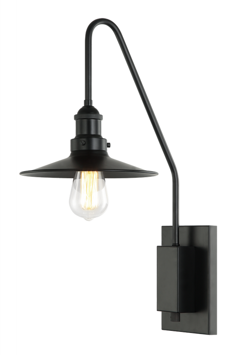 Matteo Lighting Bingrahm 1 Light Wall Sconce in Black Model: S01511BKBK