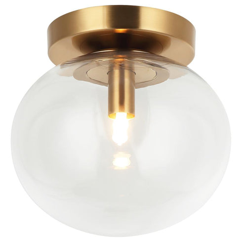 Matteo Lighting Bulbus 1 Light Flush Mount in Gold Model: X38101AG