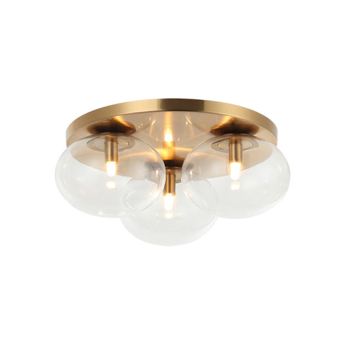 Matteo Lighting Bulbus in Aged Gold Brass Ceiling Mount Model: X38103AG