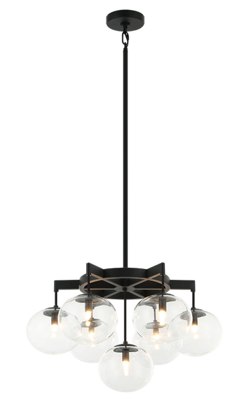 Matteo Lighting Bulbus in Matte Black Pendant Model: C38107MB