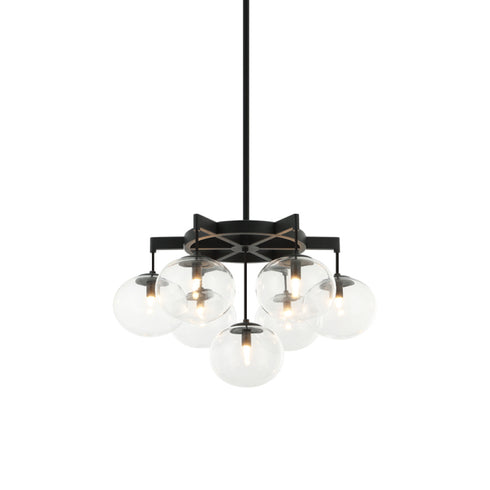 Matteo Lighting Bulbus in Matte Black Pendant Model: C38107MB