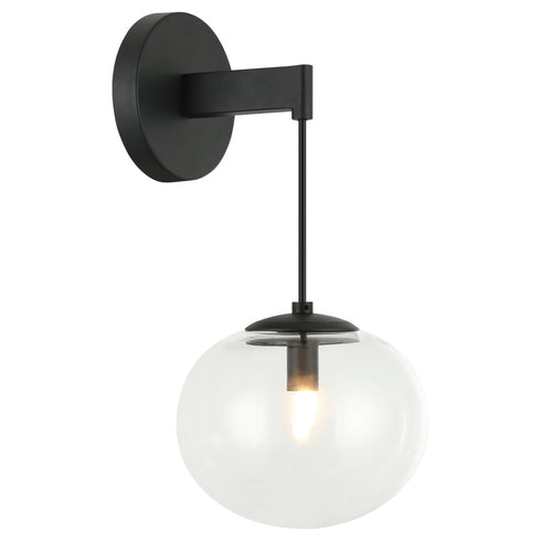 Matteo Lighting Bulbus in Matte Black Wall Sconce Model: W38101MB