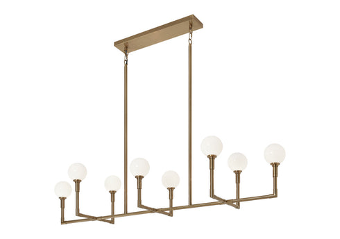 Matteo Lighting Candlestix in Aged Gold Brass Chandelier Model: C64808AGOP