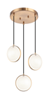 Matteo Lighting Chatoyant 3 Light Pendants in Black Model: C71503MB