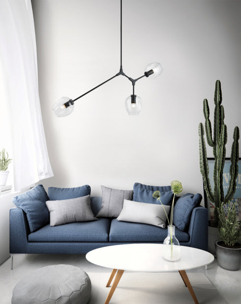 Matteo Lighting Cherry Blossoms in Black Chandelier Model: C49703BK